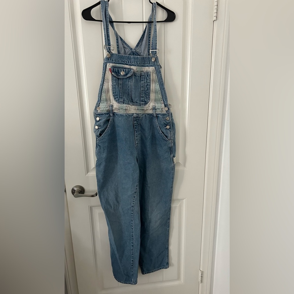 D'mode Denim Patchwork Overall Jumpsuit Women's M… - image 1